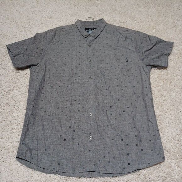 Molokai Surf Co Shirt Men's XL Grey Print Button Up Collared Surfing Beach - Picture 2 of 6